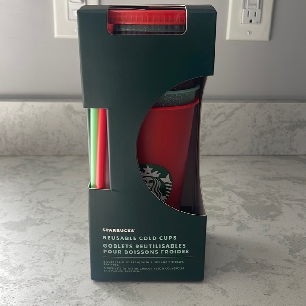 Starbucks reusable cold cups set of 5.